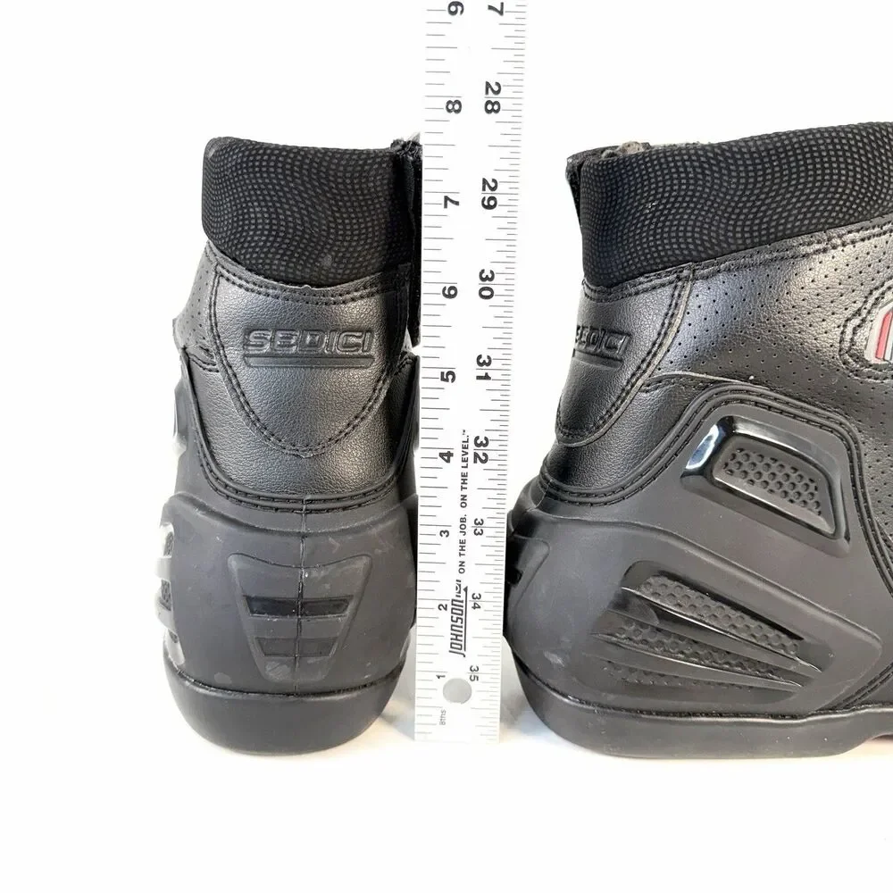 Sedici Forza Black Motorcycle Riding Sport & Street Boots Size US 11 EU 44